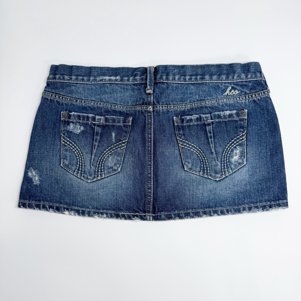 Vintage Hollister Mini Denim Skirt Distressed Women’s Juniors Size 3